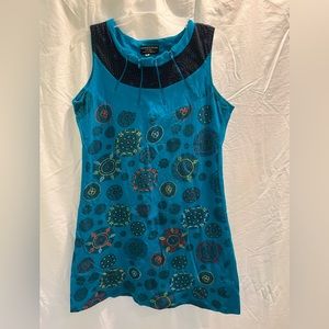 Women’s Blue Patterned Shangri-La-Trade for Aid A-Line Dress